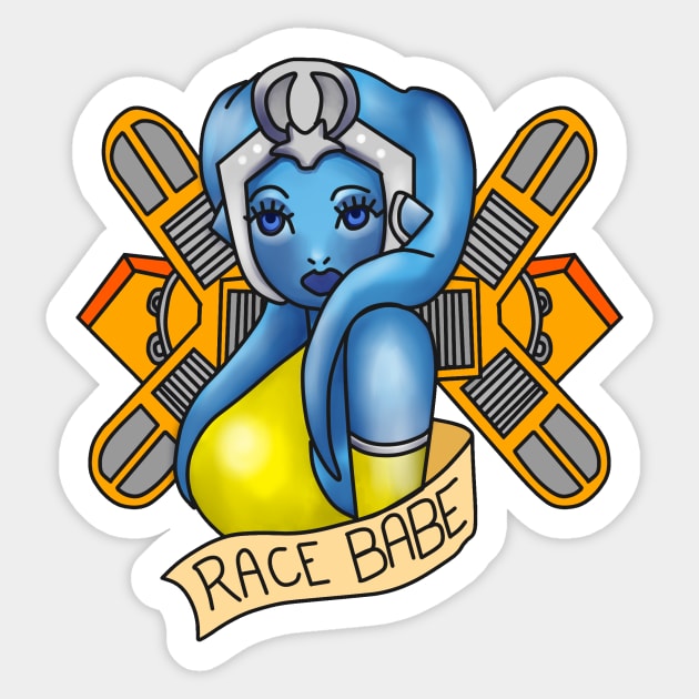 Race Babe Sticker by Moemie